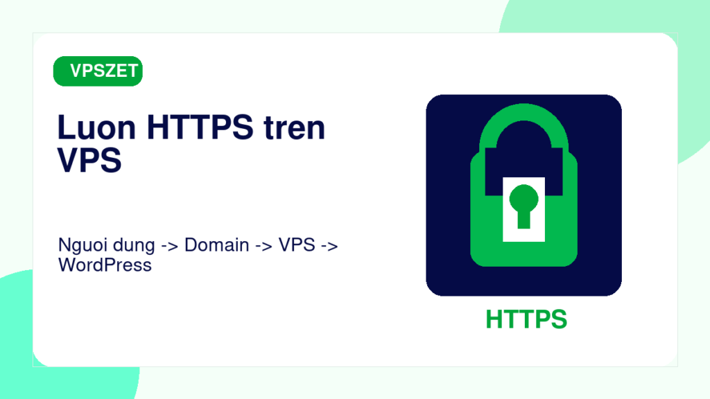 Sơ đồ HTTPS hoạt động giữa người dùng, domain và VPS WordPress