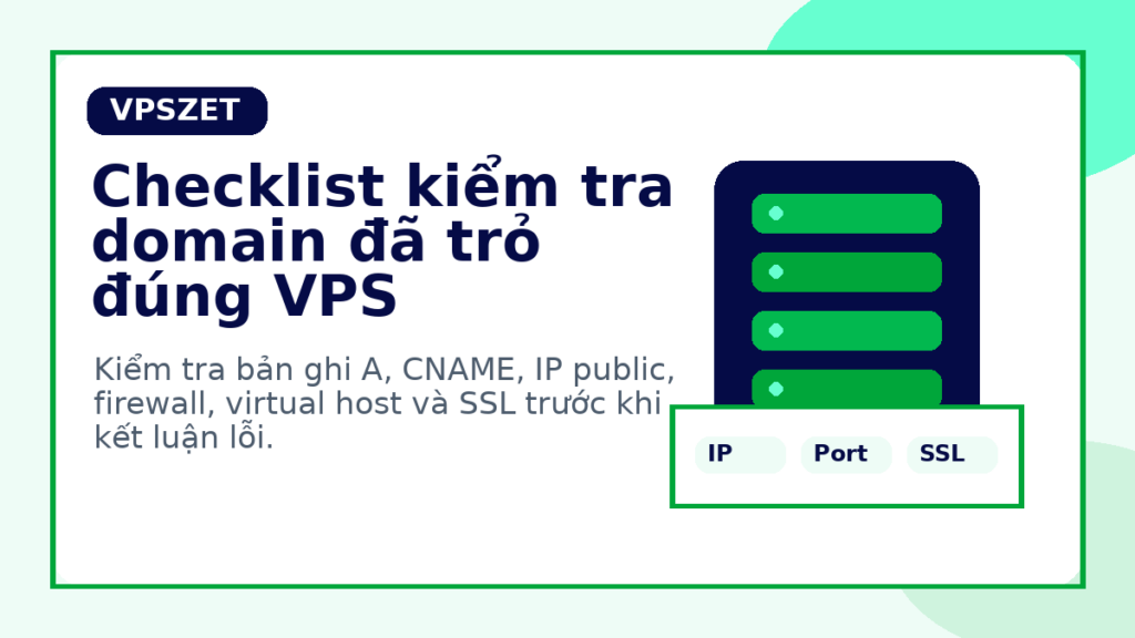 Checklist kiểm tra domain đã trỏ đúng VPS hay chưa